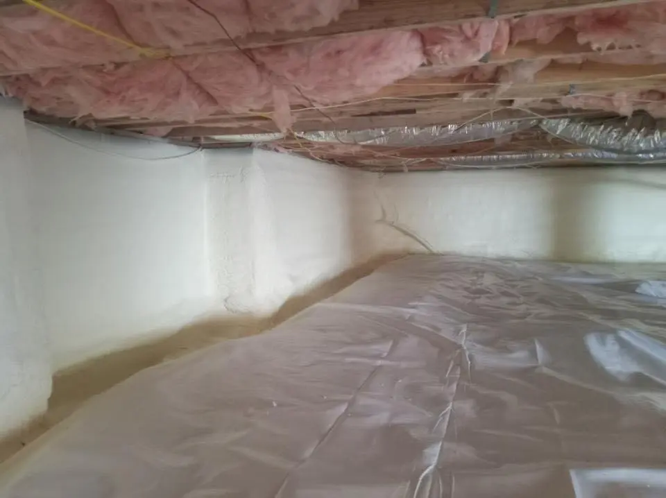 Crawl space encapsulation with closed-cell spray foam for Roof Waterproofing in Wallkill