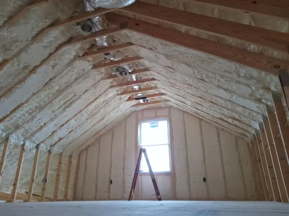 Spray foam roofing application for Crawl Space Insulation project in Wallkill